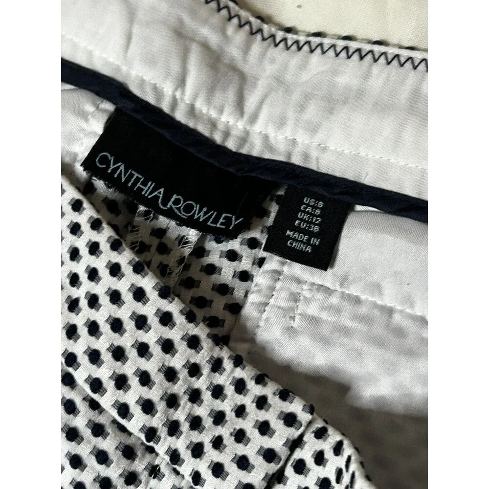 cynthia rowley women shorts sz 8 Scallop EUC‎ Beach - Picture 3 of 4